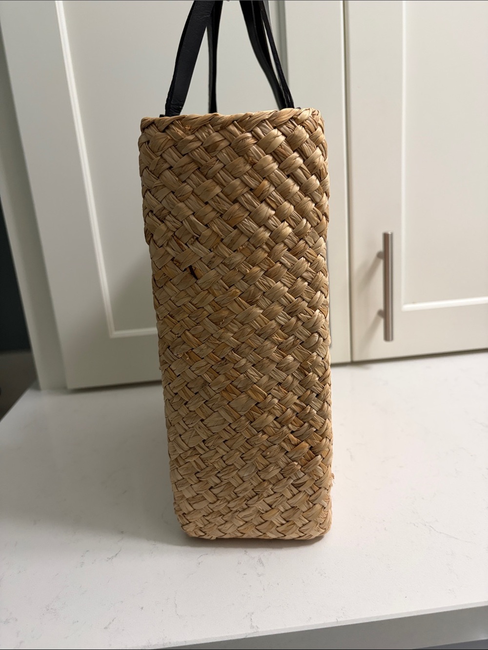 Kate Spade Cabo Holiday Woven Straw Tote Bag with Pink Flowers - RARE, Y2K - Picture 3 of 8